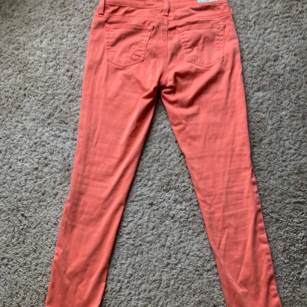 AG Adriano Goldschmidt Peach Denim Super Skinny Jeans Size 25